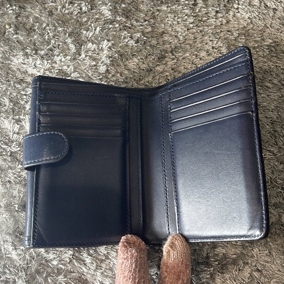 Burberry Blue Label Nova Check Fold Wallet Gold Logo - Picture 10 of 13